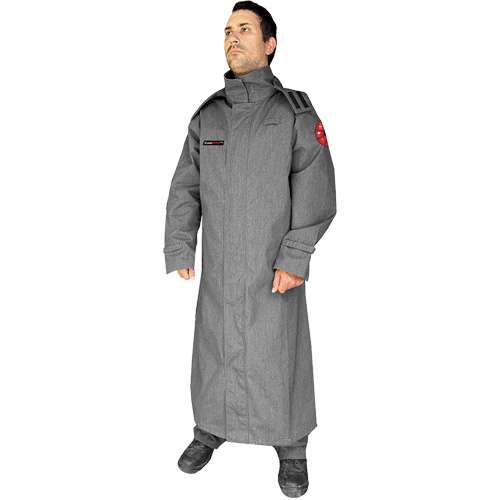 CoreMAX FR 52" Jacket with Attached Hood, Small, Grey Ontario Packaging