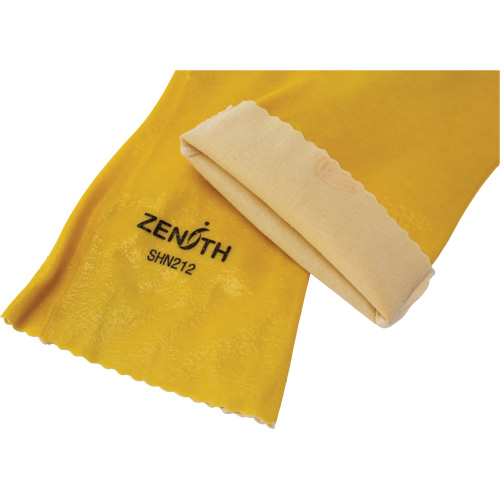 Rough-Finish Chemical-Resistant Gloves, Size 9, 14" L, PVC, Interlock Inner Lining, 47-mil Ontario Packaging