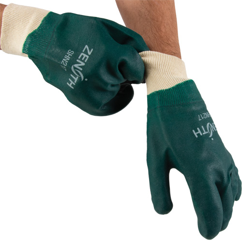 Gants verts &agrave; double enduit, 10" lo, PVC, Doublure en Jersey de coton, 70 mils Ontario Packaging