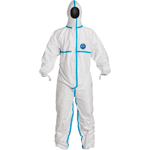 Hooded Coveralls, X-Large, White, Tyvek&reg; 600 Ontario Packaging