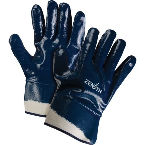 Gants &agrave; poignet de s&eacute;curit&eacute; de poids lourd, 11/2T-Grand, R&ecirc;vetement Nitrile, Enveloppe en Coton Ontario Packaging