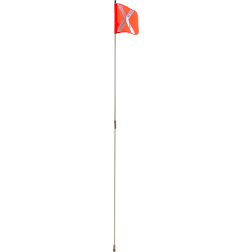 Heavy-Duty Safety Whip, Threaded Mount, 8' High, Orange with Reflective X Ontario Packaging