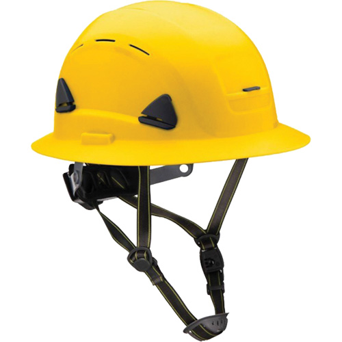 Fibre Metal Climbing Style Helmet with Full Brim, Meets CSA Type 2, Ratchet Suspension, Vented Ontario Packaging