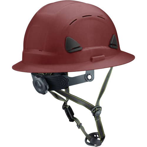 Fibre Metal Climbing Style Helmet with Full Brim, Meets CSA Type 2, Ratchet Suspension, Vented Ontario Packaging