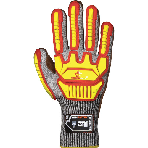 TenActiv STAGBLPVB Impact Gloves, Large, Cowhide Palm, Knit Wrist Cuff Ontario Packaging