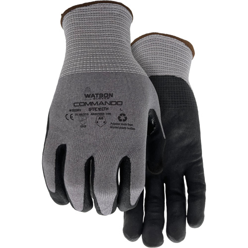 Gants r&eacute;sistant &agrave; la coupe 338 Commando, Taille Petit, Calibre 18, Rev&ecirc;tement Mousse de nitrile, Enveloppe en PEHP/Polyester/Spandex/Acier inoxydable, ASTM ANSI niveau A8/EN 388 niveau F Ontario Packaging