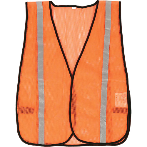 Compact Mesh Safety Vest, High Visibility Orange, Polyester Ontario Packaging