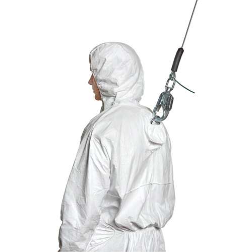 Harness-Compatible Disposable Coverall, Medium, White, Tyvek&reg; 500 Ontario Packaging