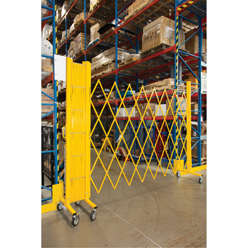 Expandable Barrier, 84" H x 20' L, Yellow Ontario Packaging