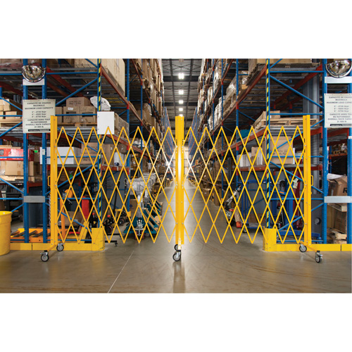 Expandable Barrier, 84" H x 20' L, Yellow Ontario Packaging