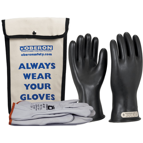 Ensemble de gants en caoutchouc pour l'&eacute;lectricit&eacute; de classe 00, 8, 11" lo, 20 cal/cm², NFPA 70E Ontario Packaging