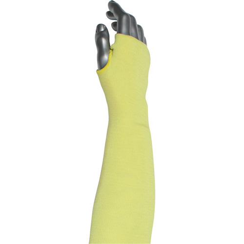 Manchette r&eacute;sistante &agrave; la coupe &agrave; 2 plis Kut Gard avec ouverture pour le pouce , Aramide/ATA, 10", ASTM ANSI niveau A6, Jaune Ontario Packaging