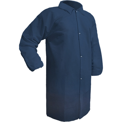 Care Lab Coat, Polypropylene, Medium, Blue Ontario Packaging