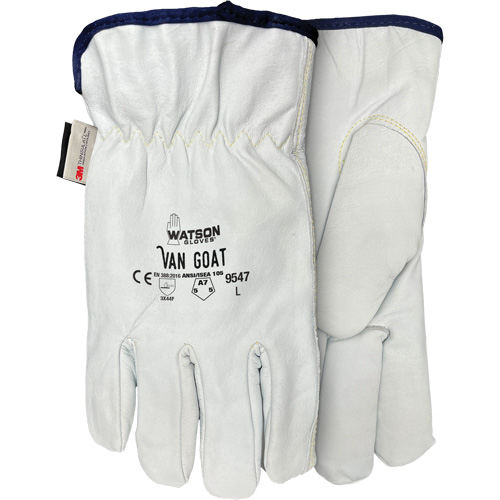 9547 Van Goat Cut Protection Gloves, X-Small, Grain Goatskin Palm, Thinsulate/Steel/Polyester/Para-Aramid Inner Lining Ontario Packaging