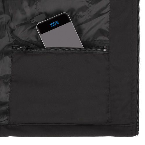 Heated Soft-Shell Jacket, Men's, Small, Black Ontario Packaging