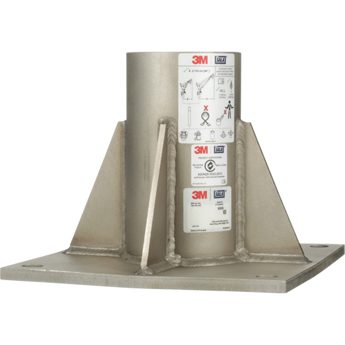 Base de m&acirc;t de potence haute capacit&eacute; en acier inoxydable &agrave; fixation au sol pour espace clos DBI-SALA Ontario Packaging