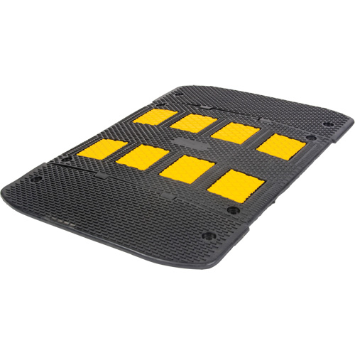 Speed Hump with End Caps, Rubber, 3' L x 40" W x 2" H Ontario Packaging