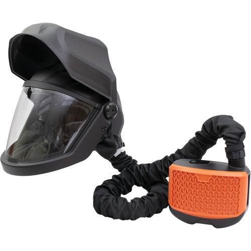 Visi&egrave;re rabattable PEAKAIR DEFENDER & ensemble de souffleur X90VX, Respirateur &agrave; masque/Masque de soudage, Pile Lithium-ion Ontario Packaging