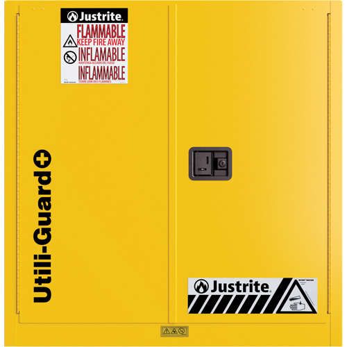 Utili-Guard+ Flammable Safety Cabinet, 30 gal., 1 Door, 43" W x 44" H x 22" D Ontario Packaging
