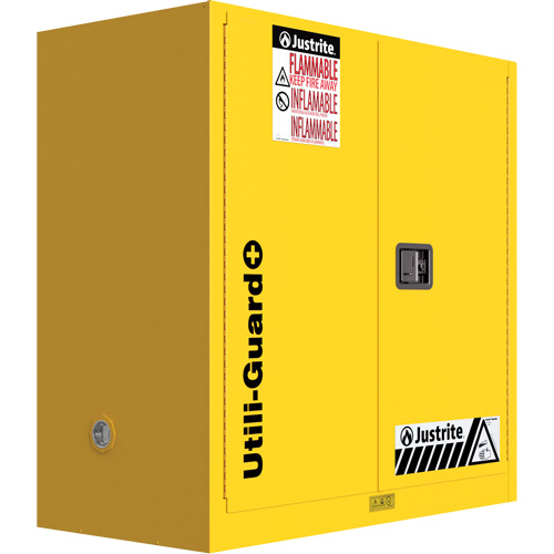 Utili-Guard+ Flammable Safety Cabinet, 30 gal., 1 Door, 43" W x 44" H x 22" D Ontario Packaging