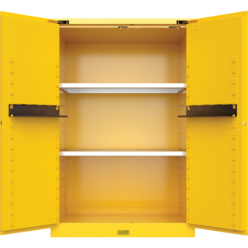 Utili-Guard+ Flammable Safety Cabinet, 90 Gal., 2 Door, 43" W x 65" H x 37" D Ontario Packaging