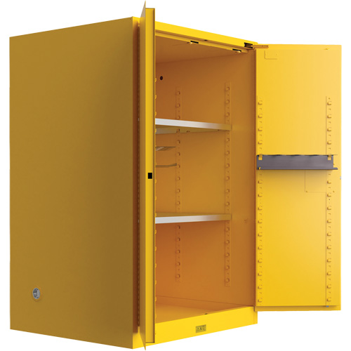 Utili-Guard+ Flammable Safety Cabinet, 90 Gal., 2 Door, 43" W x 65" H x 37" D Ontario Packaging