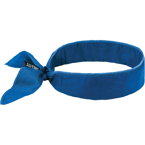 Bandeau de refroidissement Chill-Its 6702 avec polym&egrave;res int&eacute;gr&eacute;s et fermeture &agrave; nouer, Bleu Ontario Packaging