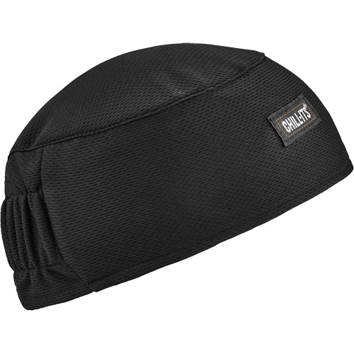 Chill-Its 6630 High-Performance Skull Cap with Terry Cloth Sweatband, Black Ontario Packaging