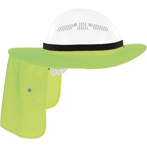 Chill-Its 6661 Universal Hard Hat Brim with Neck Shade, Hi-Vis Lime Ontario Packaging
