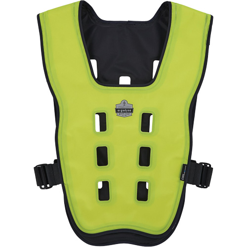 Chill-Its 6685 Dry Evaporative Cooling Vest with Zipper Closure, Small/Medium, High Visibility Lime-Yellow Ontario Packaging