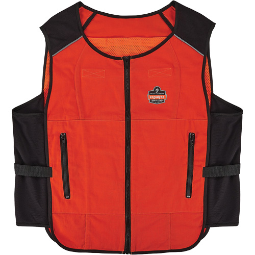Chill-Its 6260 Lightweight Phase Change Cooling Vest with Rechargeable Packs, 2X-Large/3X-Large, Orange Ontario Packaging