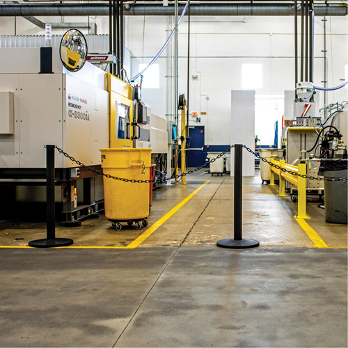 Montant industriel, Hauteur de 37", Rouge Ontario Packaging