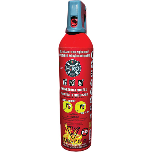 Hero 911 PFAS-Free Fire Extinguisher, ACK, 750 ml Capacity Ontario Packaging