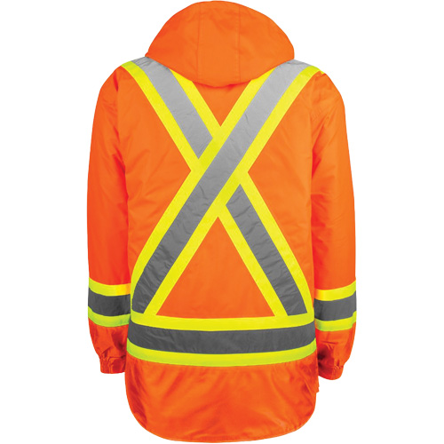 High-Visibility 7-in-1 Jacket, Polyester, High Visibility Orange, Large Ontario Packaging
