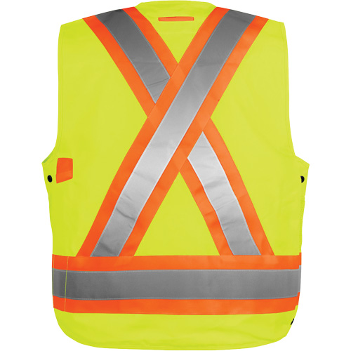 High-Visibility Surveyor's Vest, High Visibility Orange, Small, Polyester Ontario Packaging