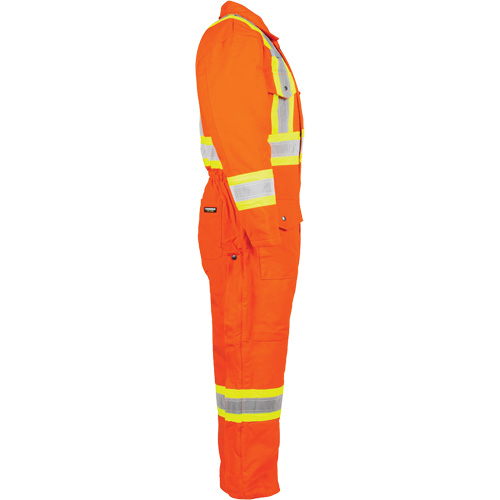 Salopette en canevas doubl&eacute;e haute visibilit&eacute;, 2T-Grand, Orange haute visibilit&eacute; Ontario Packaging