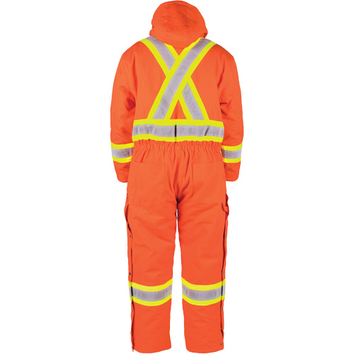 Salopette en canevas doubl&eacute;e haute visibilit&eacute;, 2T-Grand, Orange haute visibilit&eacute; Ontario Packaging
