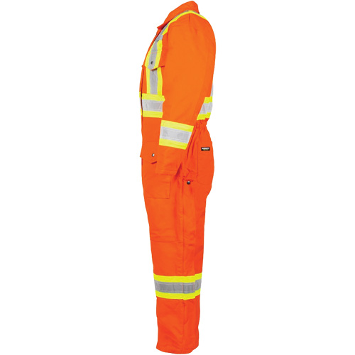 Salopette en canevas doubl&eacute;e haute visibilit&eacute;, 2T-Grand, Orange haute visibilit&eacute; Ontario Packaging