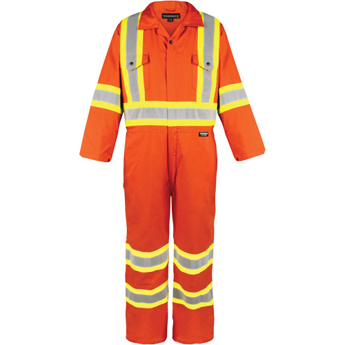 High-Visibility Unlined Coveralls, Small, High Visibility Orange Ontario Packaging