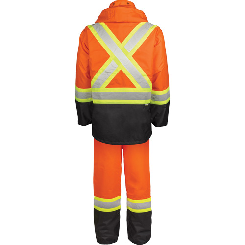 High-Visibility 150-Deniers Rain Suit, Polyester, 2X-Large, High Visibility Orange Ontario Packaging