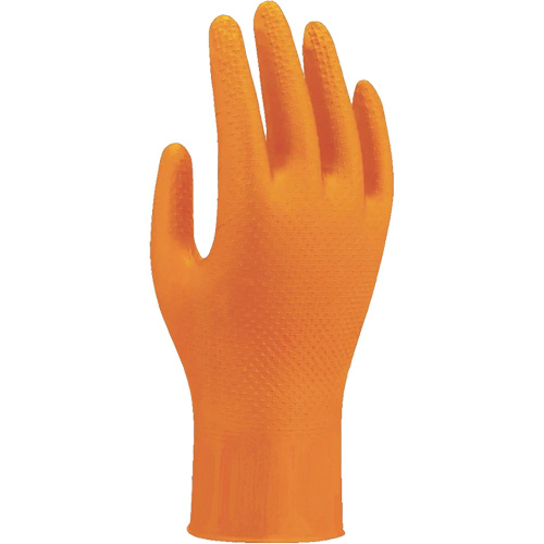 709HVO High-Visibility Disposable Gloves, 7/Small, Nitrile, 8-mil, Powder-Free, Orange Ontario Packaging