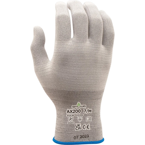 AX200 ESD Gloves, Nylon, 18 Gauge, 9/X-Large Ontario Packaging
