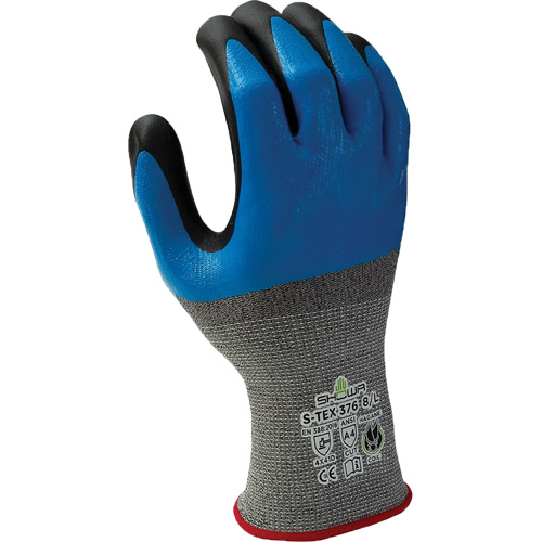 376 Cut-Resistant Gloves, 7/Medium, Nitrile/Foam Nitrile Coating, 13 Gauge, Polyester/Stainless Steel Shell Ontario Packaging