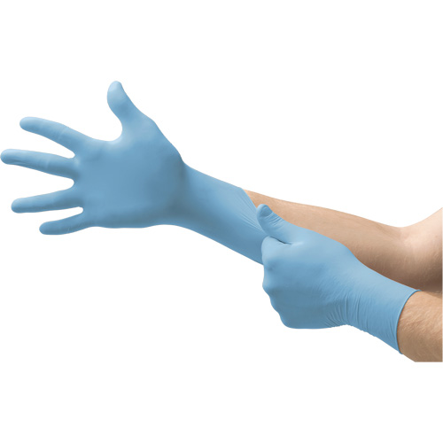Gants jetables Vesatility 92-134 MICROFLEX, 10/9,5/T-Grand, Nitrile, 2,76-mil/3,94-mil, Sans poudre, Bleu, Classe 2 Ontario Packaging