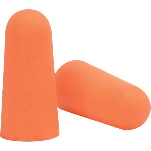Bouchons d'oreilles coniques jetables en mousse de PU orange SEALTEC33, Vrac - Boîte Ontario Packaging