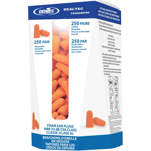 Recharge de bouchons d'oreilles jetables SEALTEC33, Vrac - Contenant Ontario Packaging