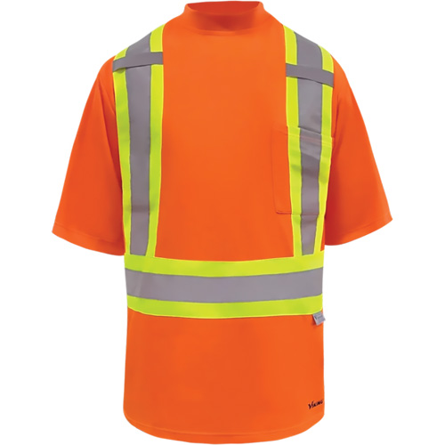 T-shirt de s&eacute;curit&eacute; doubl&eacute; de bambou Viking, Polyester, 3T-Grand, Orange haute visibilit&eacute; Ontario Packaging