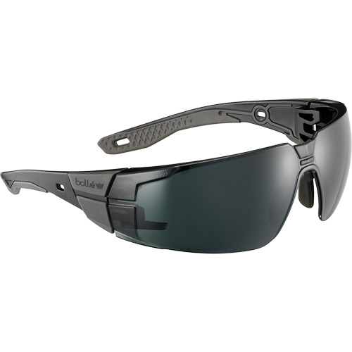 RUSH+ 2.0 M/L Safety Glasses with Black & Grey Frame, Grey/5.0 Lens, Anti-Fog/Anti-Scratch, ANSI Z87+ Ontario Packaging