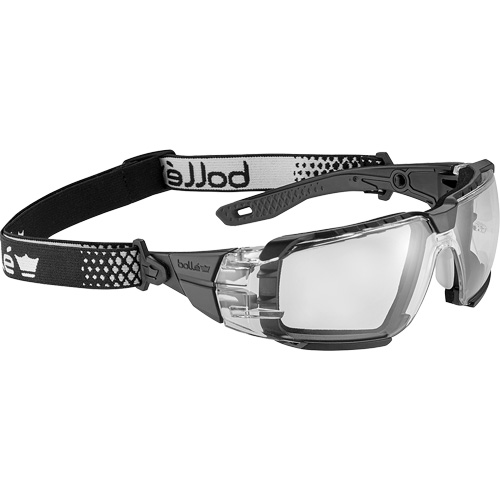 RUSH+ 2.0 XP M/L Safety Glasses with Black & Grey Frame, Clear Lens, Anti-Fog/Anti-Scratch, ANSI Z87+ Ontario Packaging