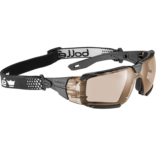 Lunettes de s&eacute;curit&eacute; RUSH+ 2.0 XP avec monture noire et grise, M/G, Lentille Cuivre, Antibu&eacute;e/Anti-&eacute;gratignures, ANSI Z87+ Ontario Packaging